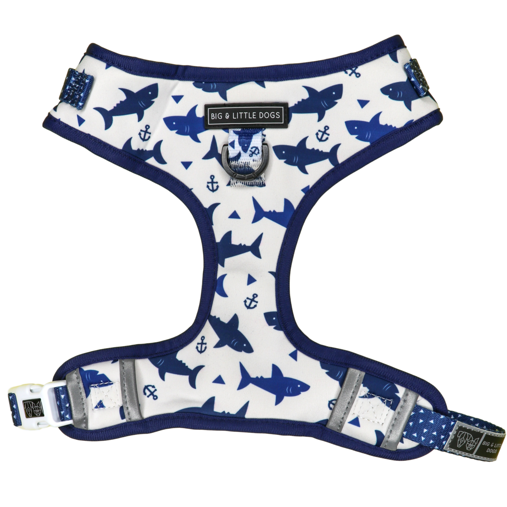 Big & Little Dog Harness Adjustable Shark Attack