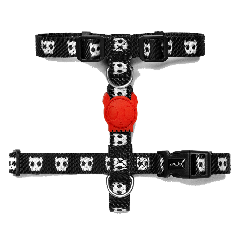 Zee.Dog Strap Harness Skull