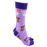 Dog Society Socks Jack Russell Purple