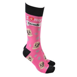 Dog Society Socks Cavoodle Hot Pink