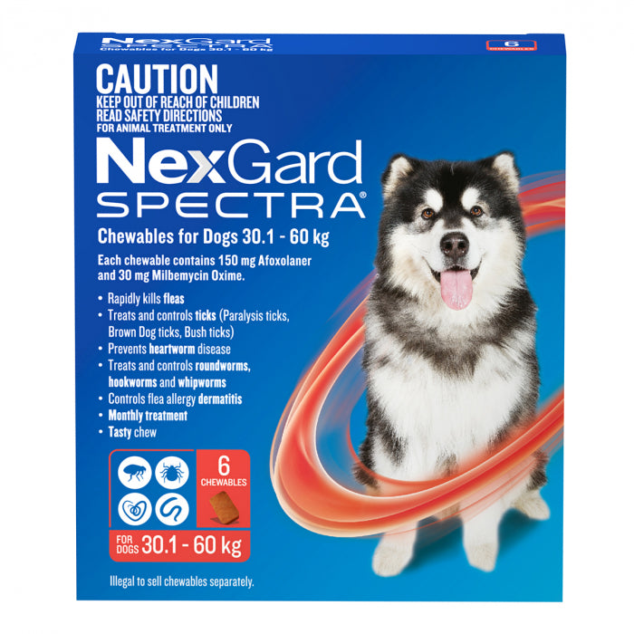 NexGard Spectra Red 30.1-60kgs 6pk