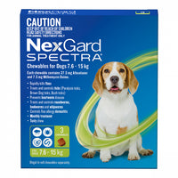 NexGard Spectra Green 7.6-15kgs 3pk