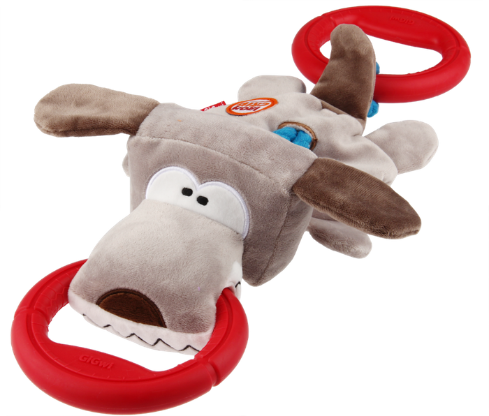 Gigwi Iron Grip Plush Tug Dog