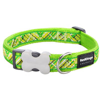 Red Dingo Collar Lime Green Flanno