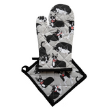 AGA Oven Glove & Pot Holder Set Farm Dogs