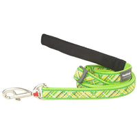 Red Dingo Lead Lime Green Flanno