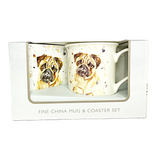 Man’s Best Friend Mug & Coaster Set Pug