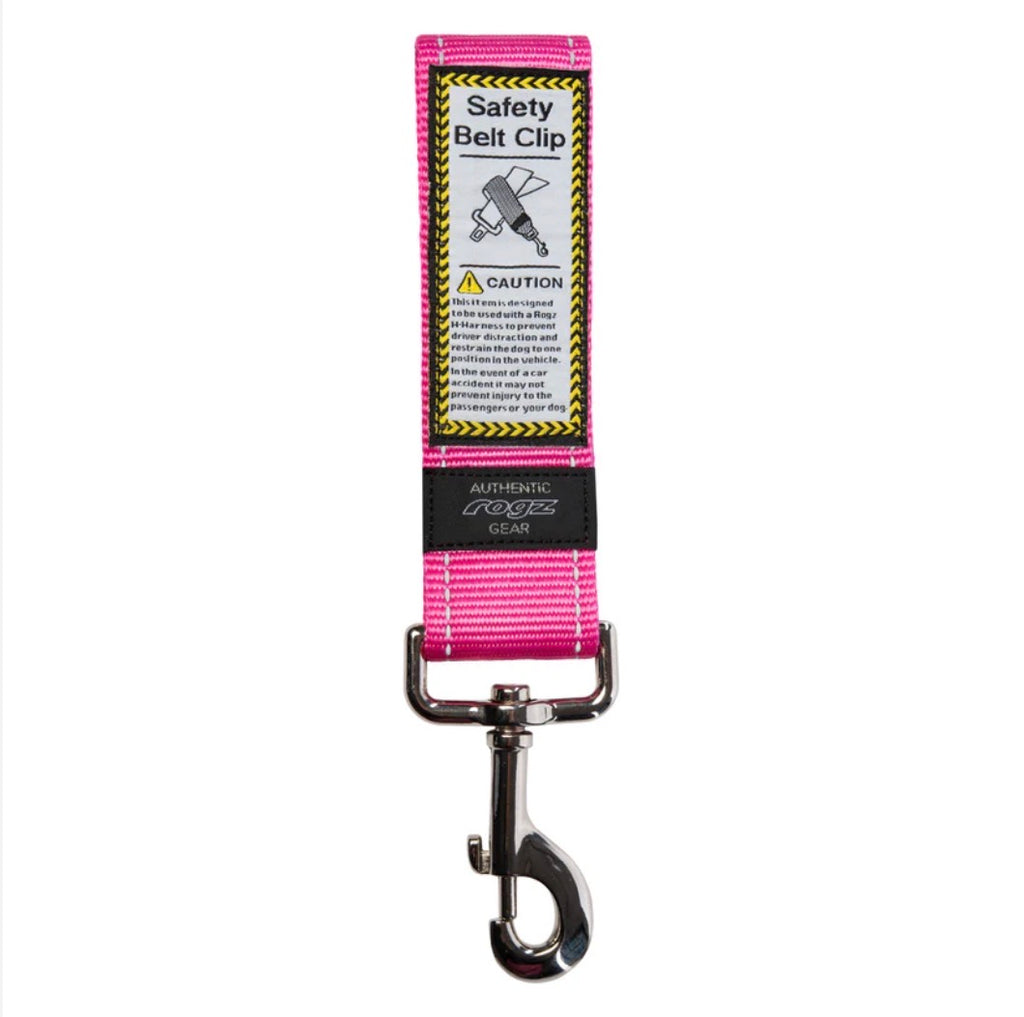 Rogz Utility Car Safe Seatbelt Clip Pink