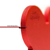 My Family Basic Heart ID Tag Charm Red