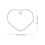 My Family Basic Heart ID Tag Charm Blue