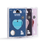 My Family Basic Heart ID Tag Charm Blue
