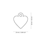 My Family Basic Heart ID Tag Charm Blue