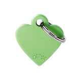 My Family Basic Heart ID Tag Charm Lime