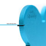 My Family Basic Heart ID Tag Charm Sky Blue