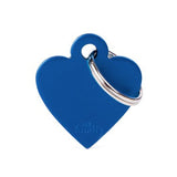 My Family Basic Heart ID Tag Charm Blue