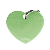 My Family Basic Heart ID Tag Charm Lime