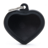My Family Hush Heart ID Tag Charm Black