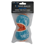 Scream Tennis Balls Blue & Orange 2pk