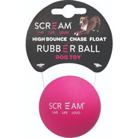 Scream Rubber Ball Loud Pink 6cm