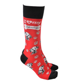 Dog Society Socks Dalmatian Red