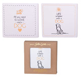 Golden Words Coaster Dog