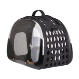 Dog Travel Carrier Ibiyaya Transparent Hardcase Black