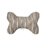 Dog Soft Toy Mog & Bone Stripe Print Mocca