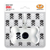 United Pets Bon Ton Waste Dispenser White Skulls