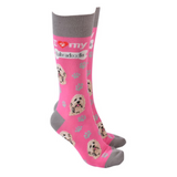 Dog Society Socks Labradoodle Hot Pink