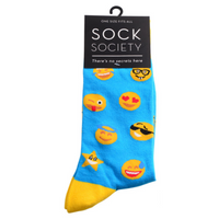 Sock Society Emoji Bright Blue