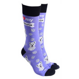 Dog Society Socks Westie Purple