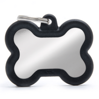 My Family Hush Bone Chrome ID Tag Charm