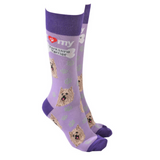Dog Society Socks Yorkshire Terrier Purple