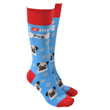Dog Society Socks Pug Blue