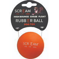 Scream Rubber Ball Loud Orange 6cm