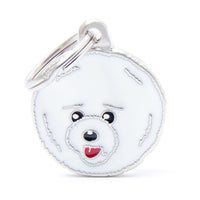 My Family Friends Bichon Frise ID Tag Charm