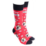 Dog Society Socks Bulldog Red