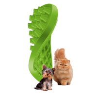 Pet+Me Soft Green Brush for Small Breed Dogs with Long Hair
