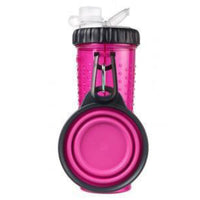 Dexas Snack Duo Travel Feeder Pink