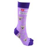 Dog Society Socks Chihuahua Purple