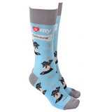 Dog Society Socks Schnauzer Sky Blue