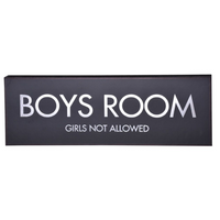 Plaque Puns Boys Room Girls Not Allowed