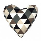 Dog Soft Toy Mog & Bone Diamond Print Heart Mocca