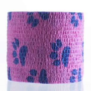 ValuWrap Cohesive Bandage Paw Print Purple 5cm x 4.5m