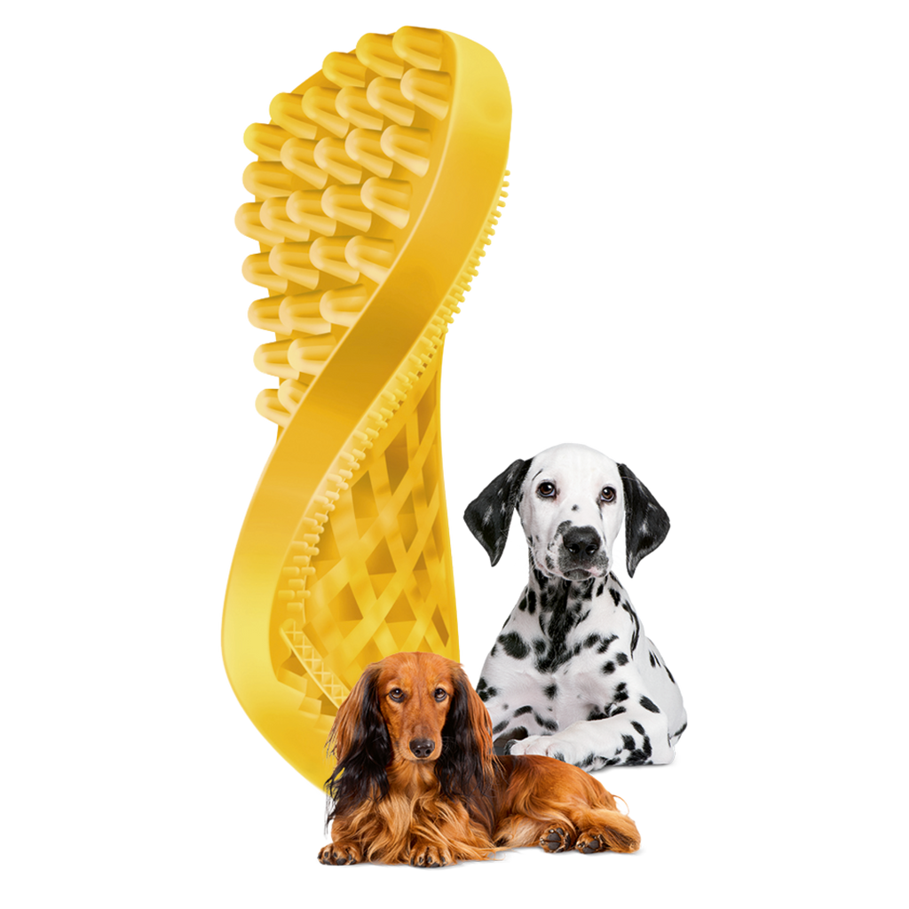 Pet+Me Medium Yellow Brush for Short, thick and wiry hair types