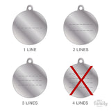 Dog ID Tag My Family Engraving Line Guide
