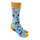 Dog Society Socks Border Collie Sky Blue