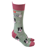 Dog Society Socks Border Collie Olive Green