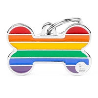 My Family ID Tag Charm Bone Rainbow