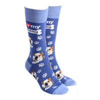 Dog Society Socks Bulldog Navy